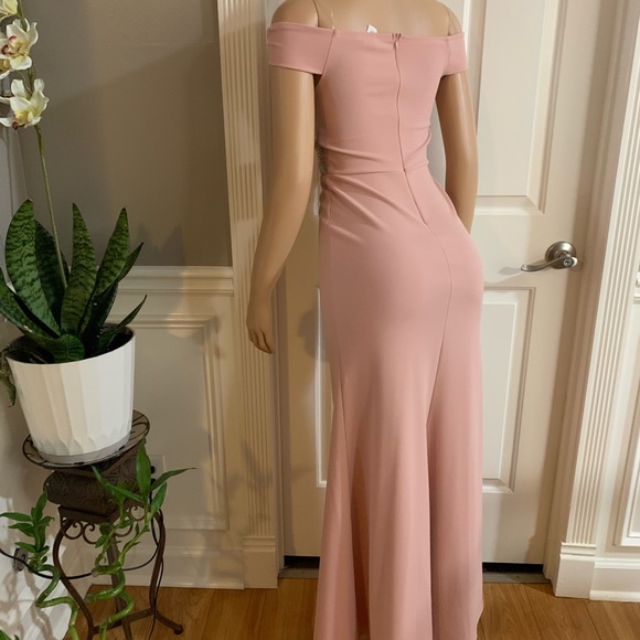 Women’s junior off shoulder dirty pink dress - Picture 10 of 12